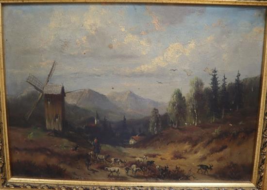 German School (19th century), two Alpine scenes, oil on panel, 20 x 29cm and 14 x 20cm